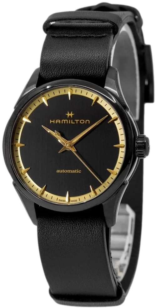 Hamilton Damklocka H32255730 Jazzmaster Svart/Läder Ø36 mm - Hamilton