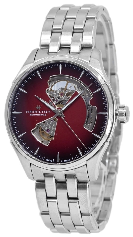 Hamilton Herrklocka H32675170 Jazzmaster Open Heart Röd/Stål Ø40 mm - Hamilton