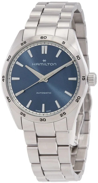 Hamilton Herrklocka H36105140 Jazzmaster Performer Auto Bl&aring;/St&aring;l