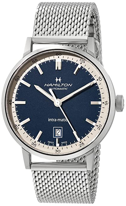 Hamilton Herrklocka H38425140 American Classic Intra-Matic Blå/Stål - Hamilton