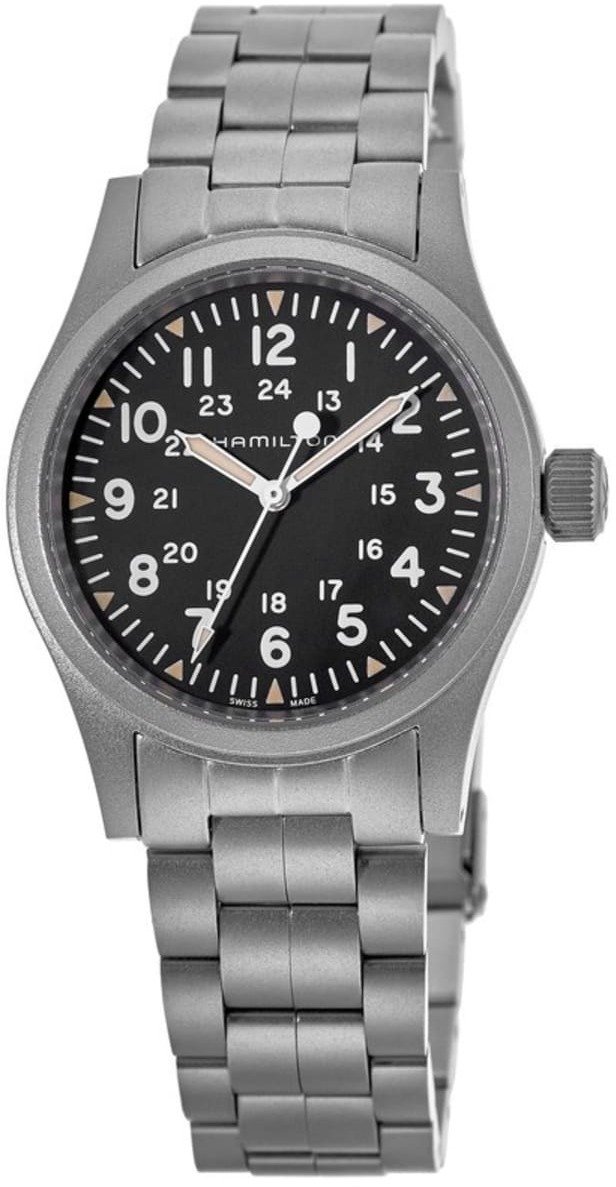 Hamilton Herrklocka H69439131 Khaki Field Svart/Stål Ø38 mm - Hamilton