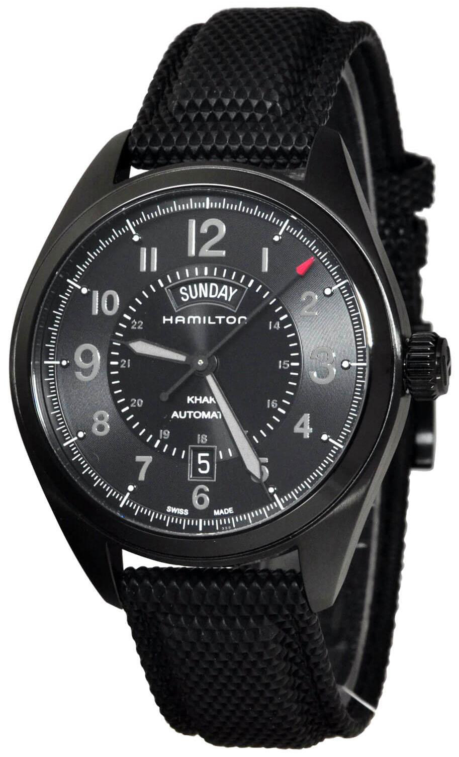 Hamilton Herrklocka H70695735 Khaki Field Svart/Textil Ø42 mm - Hamilton