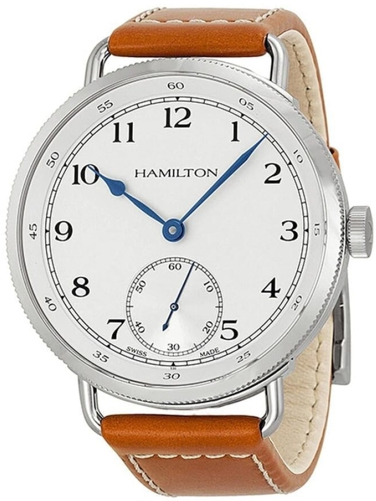 Hamilton Herrklocka H78719553 Khaki Navy Pioneer Vit/Läder Ø46 mm