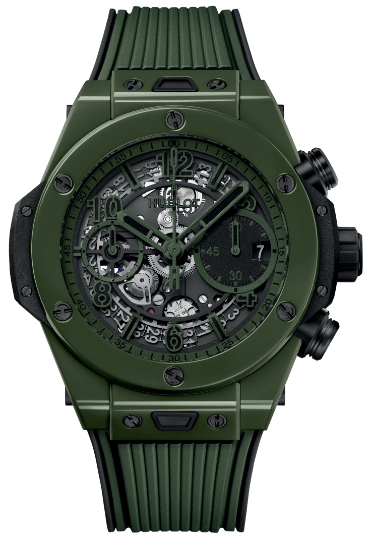 Hublot Herrklocka 441.GX.5210.RX Big Bang 42mm Unico Grön/Gummi Ø42 - Hublot