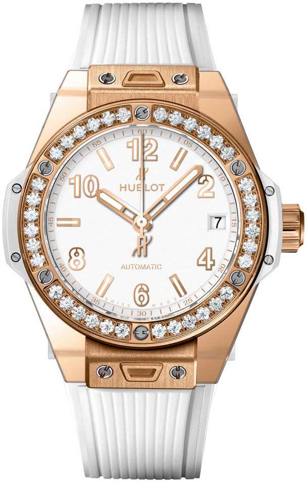 Hublot Damklocka 485.OE.2080.RW.1204 Big Bang 33Mm Vit/Gummi Ø33 mm - Hublot