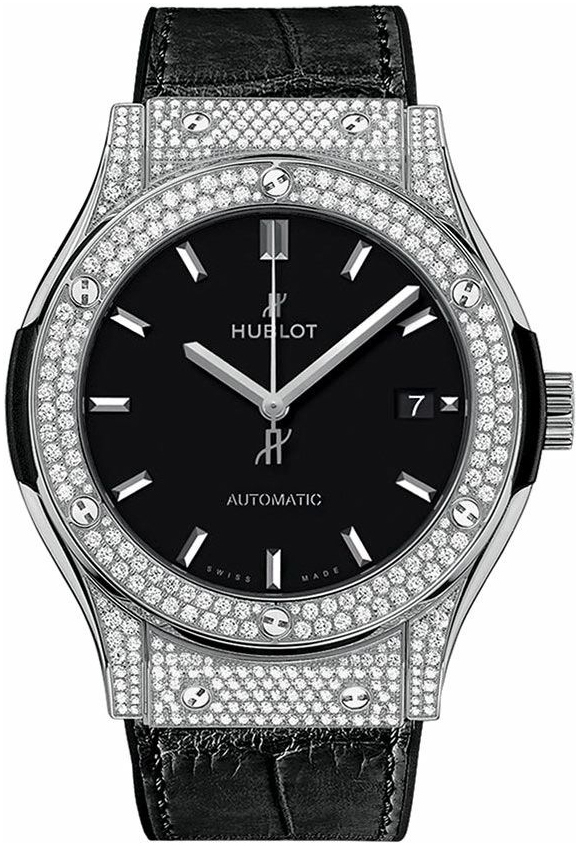 Hublot Herrklocka 542.NX.1171.LR.1704 Classic Fusion Svart/Gummi Ø42 - Hublot