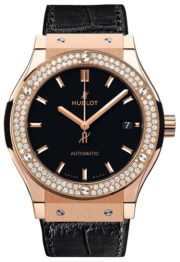 Hublot Herrklocka 542.OX.1181.LR.1104 Classic Fusion Svart/Läder - Hublot