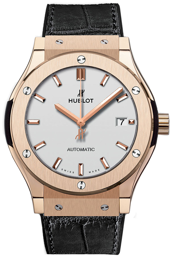 Hublot Herrklocka 542.OX.2611.LR Classic Fusion Silverfärgad/Läder - Hublot