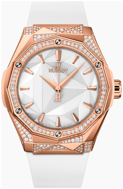 Hublot Damklocka 550.OS.2200.RW.1804.ORL20 Classic Fusion Vit/Gummi - Hublot