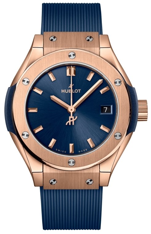 Hublot Damklocka 591.OX.7180.RX Classic Fusion Blå/Gummi Ø29 mm - Hublot
