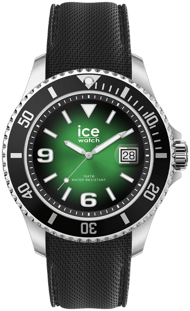 Ice Watch Herrklocka 020343 Ice Steel Gr&ouml;n/Gummi &Oslash;44 mm