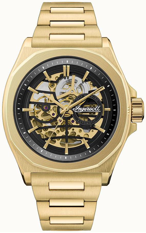 Ingersoll Herrklocka I09305 The Orville Svart/Gulguldtonat stål Ø46 - Ingersoll