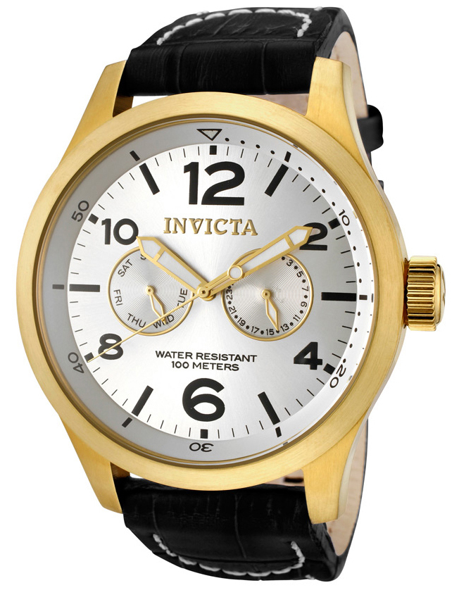 Invicta Herrklocka 12172 Specialty Silverfärgad/Läder Ø48 mm - Invicta