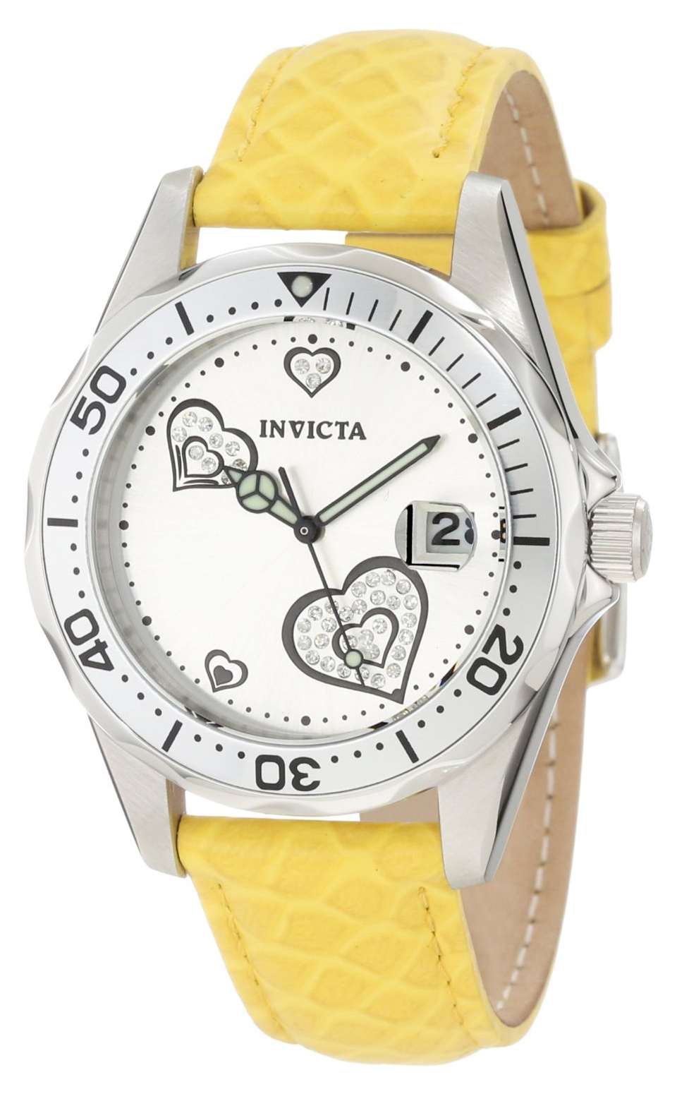 Invicta Pro Diver Damklocka 12511 Silverfärgad/Läder Ø38 mm - Invicta