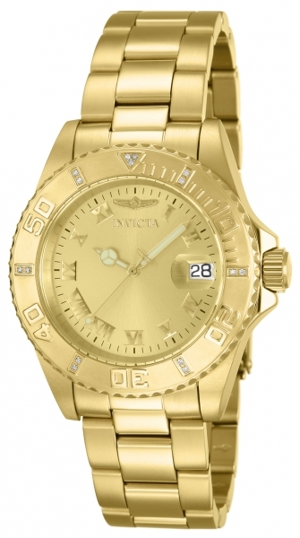 Invicta Herrklocka 12820 Pro Diver Guld/Gulguldtonat stål Ø40 mm