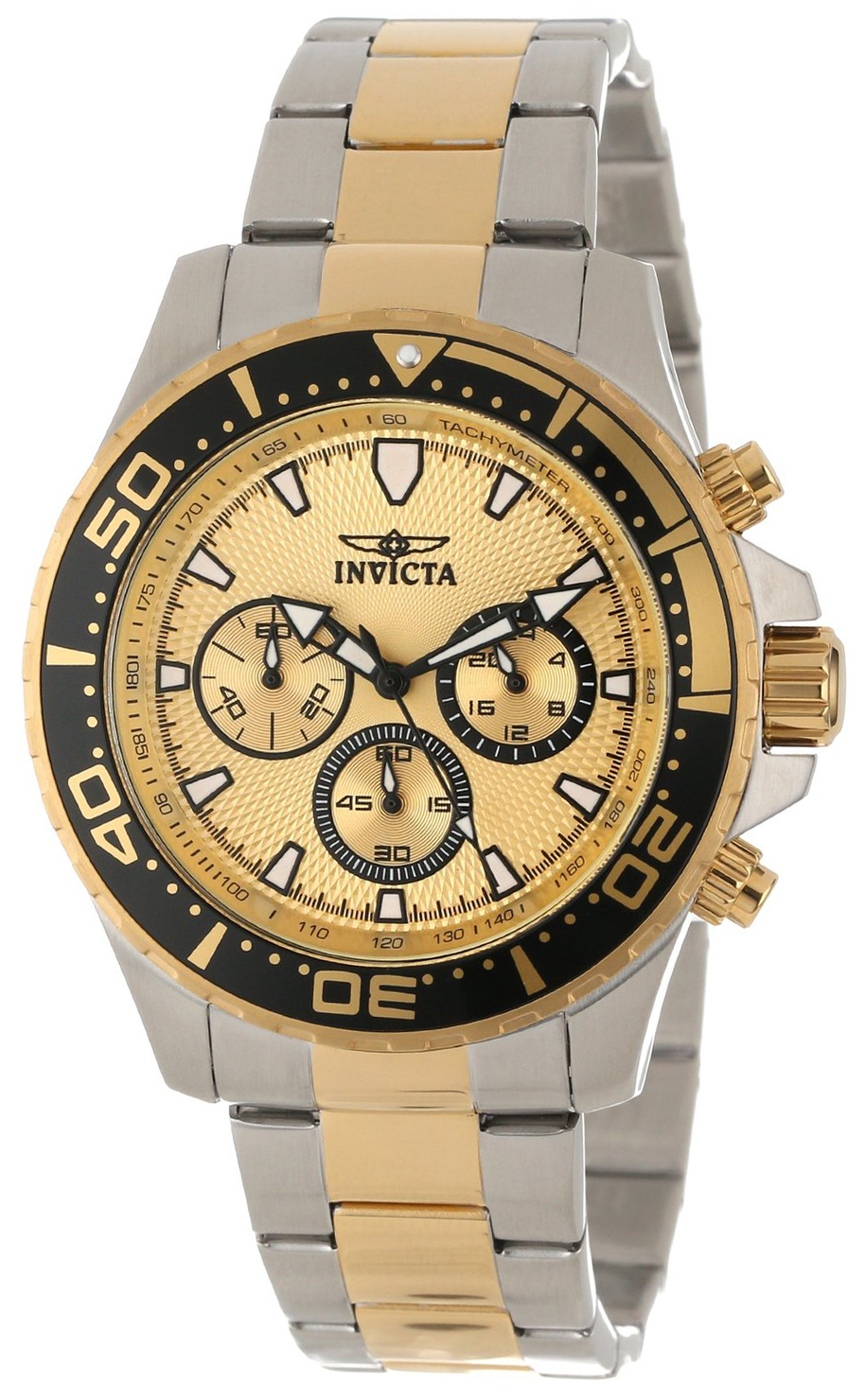 Invicta Pro Diver Herrklocka 12916 Gulguldstonad/Gulguldtonat stål Ø45 mm - Invicta