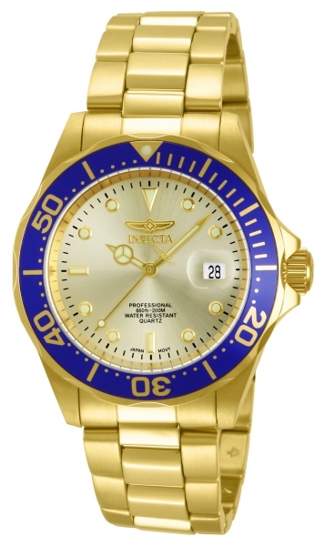 Invicta Herrklocka 14124 Pro Diver Guld/Gulguldtonat stål Ø40 mm