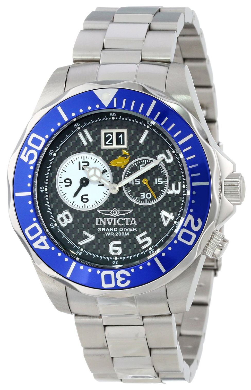 Invicta Pro Diver Herrklocka 14442 Svart/Stål Ø47 mm - Invicta