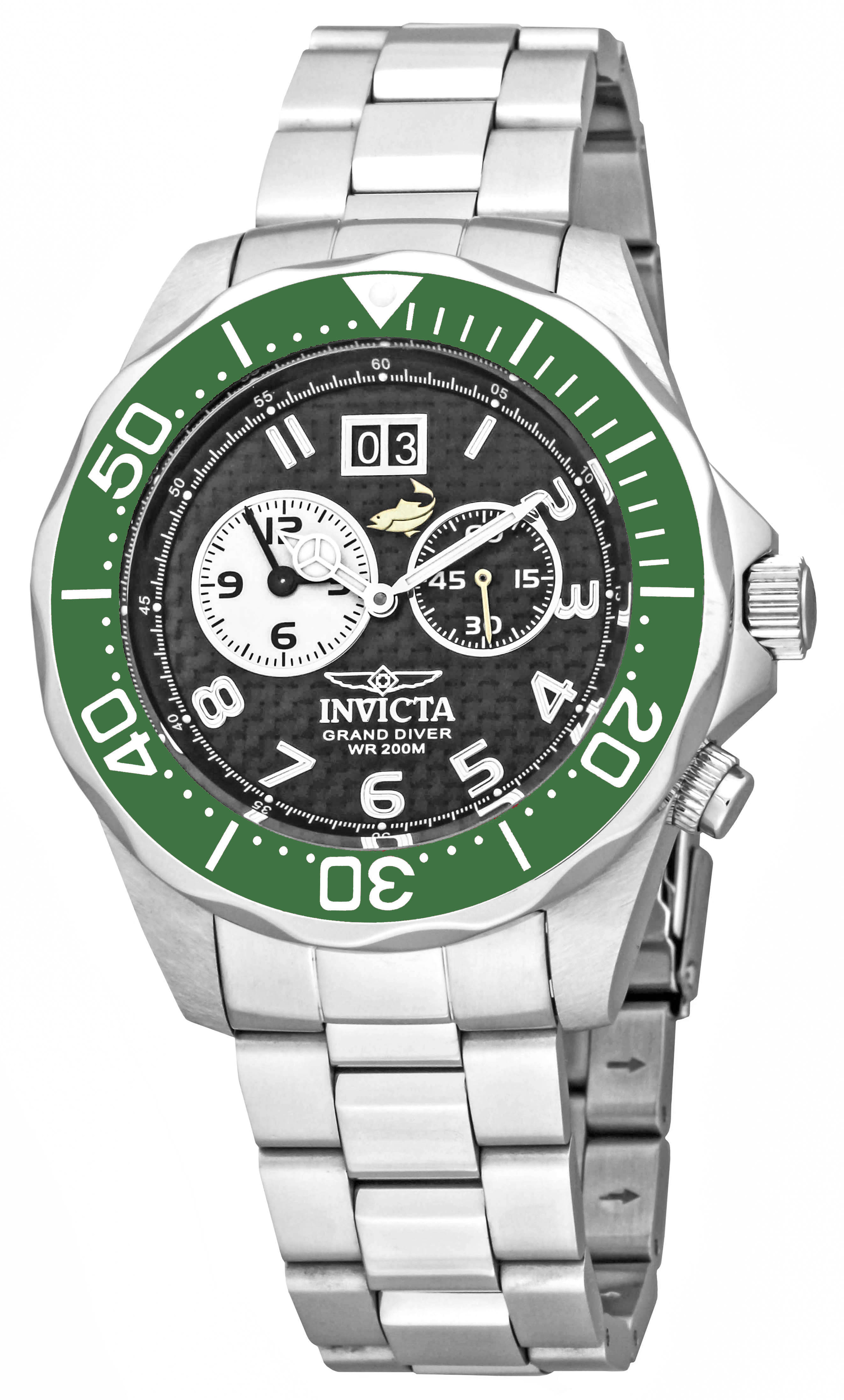 Invicta Pro Diver Herrklocka 14443 Svart/Stål Ø47 mm - Invicta