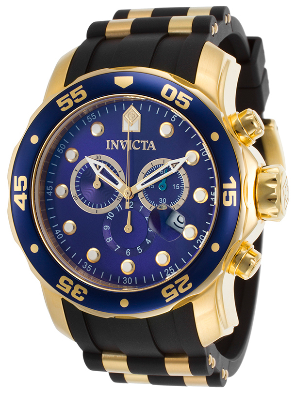 Invicta Pro Diver Herrklocka 17882 Blå/Gulguldtonat stål Ø48 mm - Invicta