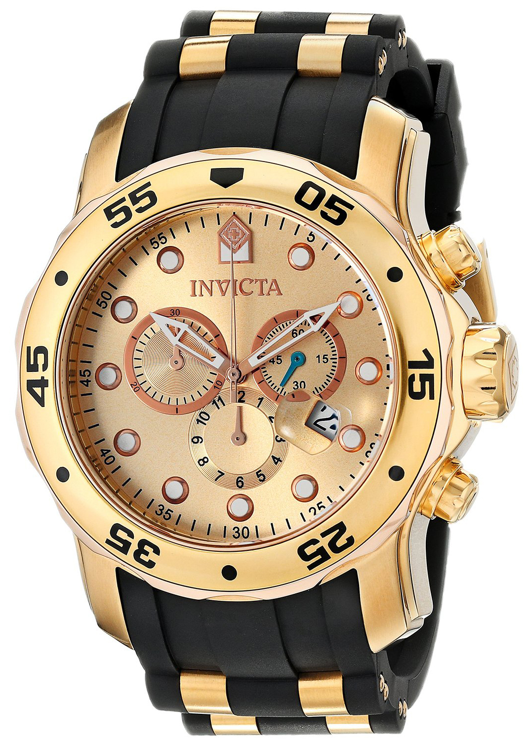 Invicta Pro Diver Herrklocka 17884 Gulguldstonad/Gulguldtonat stål Ø48 mm - Invicta