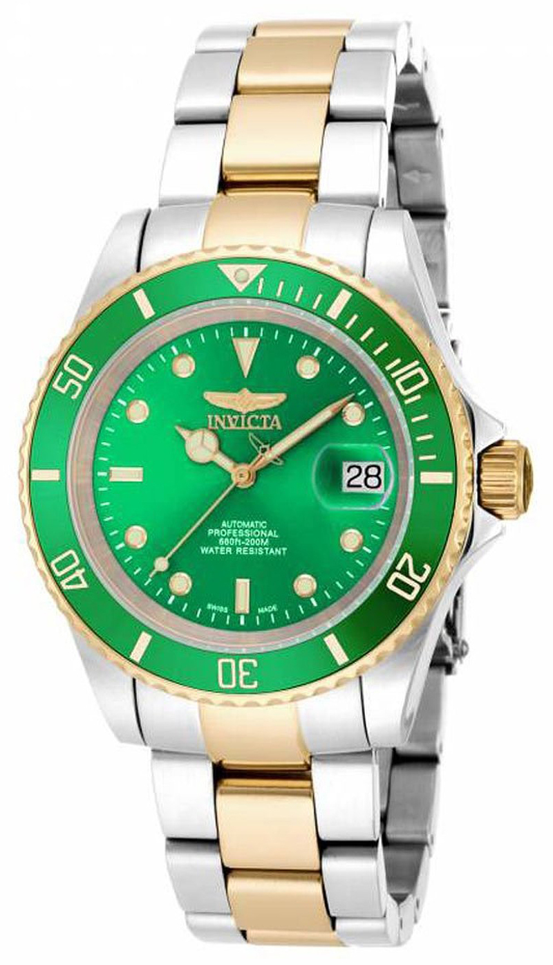 Invicta Pro Diver Herrklocka 18509 Grön/Guldtonat stål Ø40 mm - Invicta