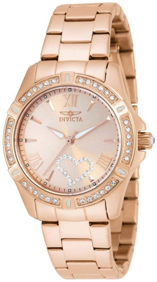 Invicta Damklocka 21417 Angel Roséguldstonad/Roséguldstonat stål