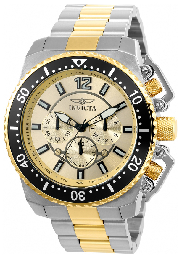 Invicta Pro Diver Herrklocka 21955 Gulguldstonad/Gulguldtonat stål Ø48 mm - Invicta