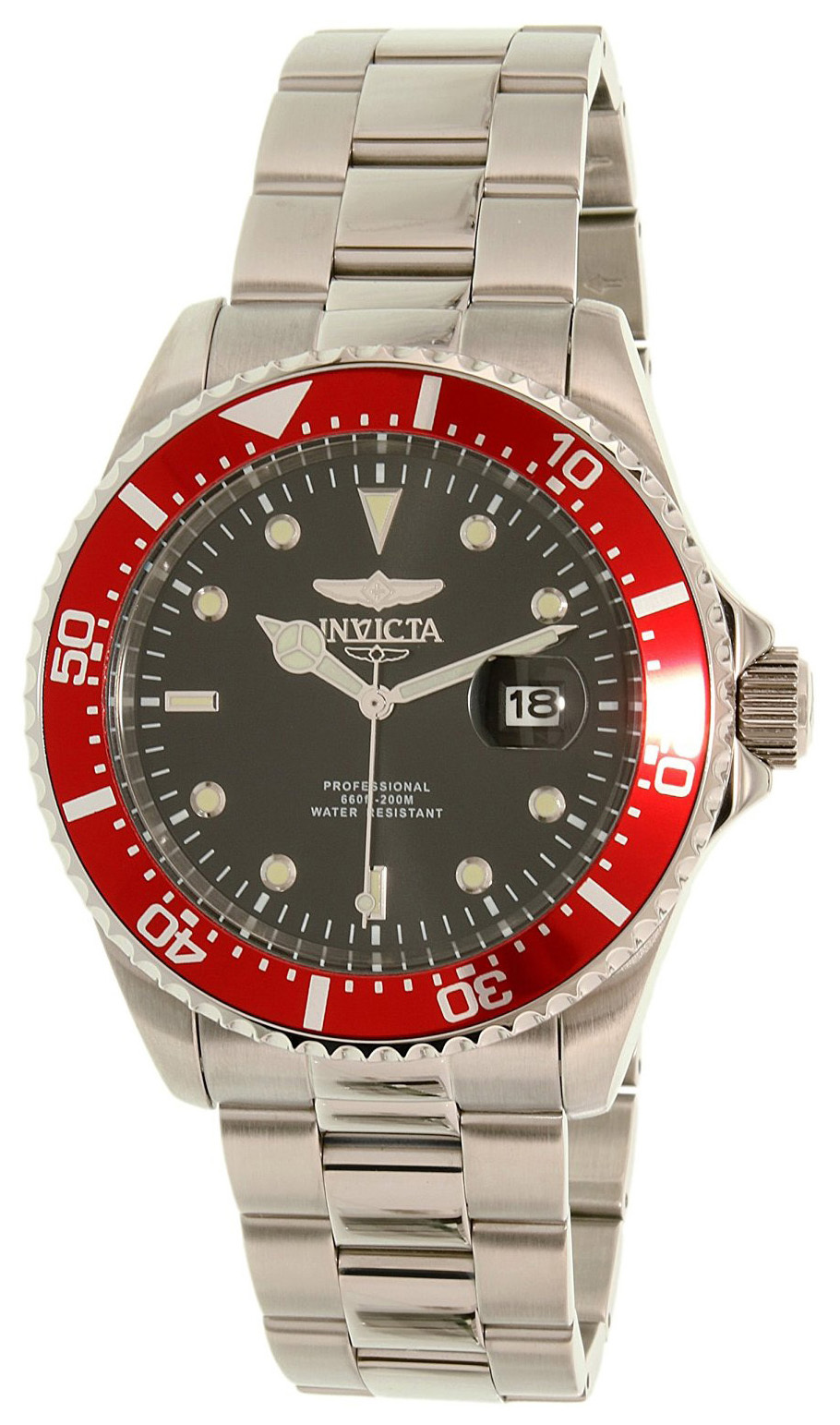 Invicta Pro Diver Herrklocka 22020 Svart/Stål Ø43 mm - Invicta