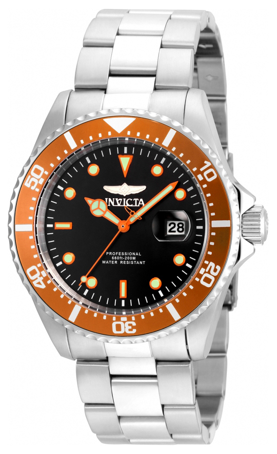 Invicta Pro Diver Herrklocka 22022 Svart/Stål Ø43 mm - Invicta