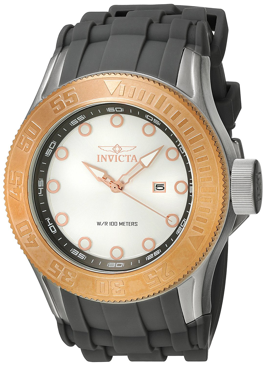 Invicta Pro Diver Herrklocka 22242 Silverfärgad/Gummi Ø50 mm - Invicta