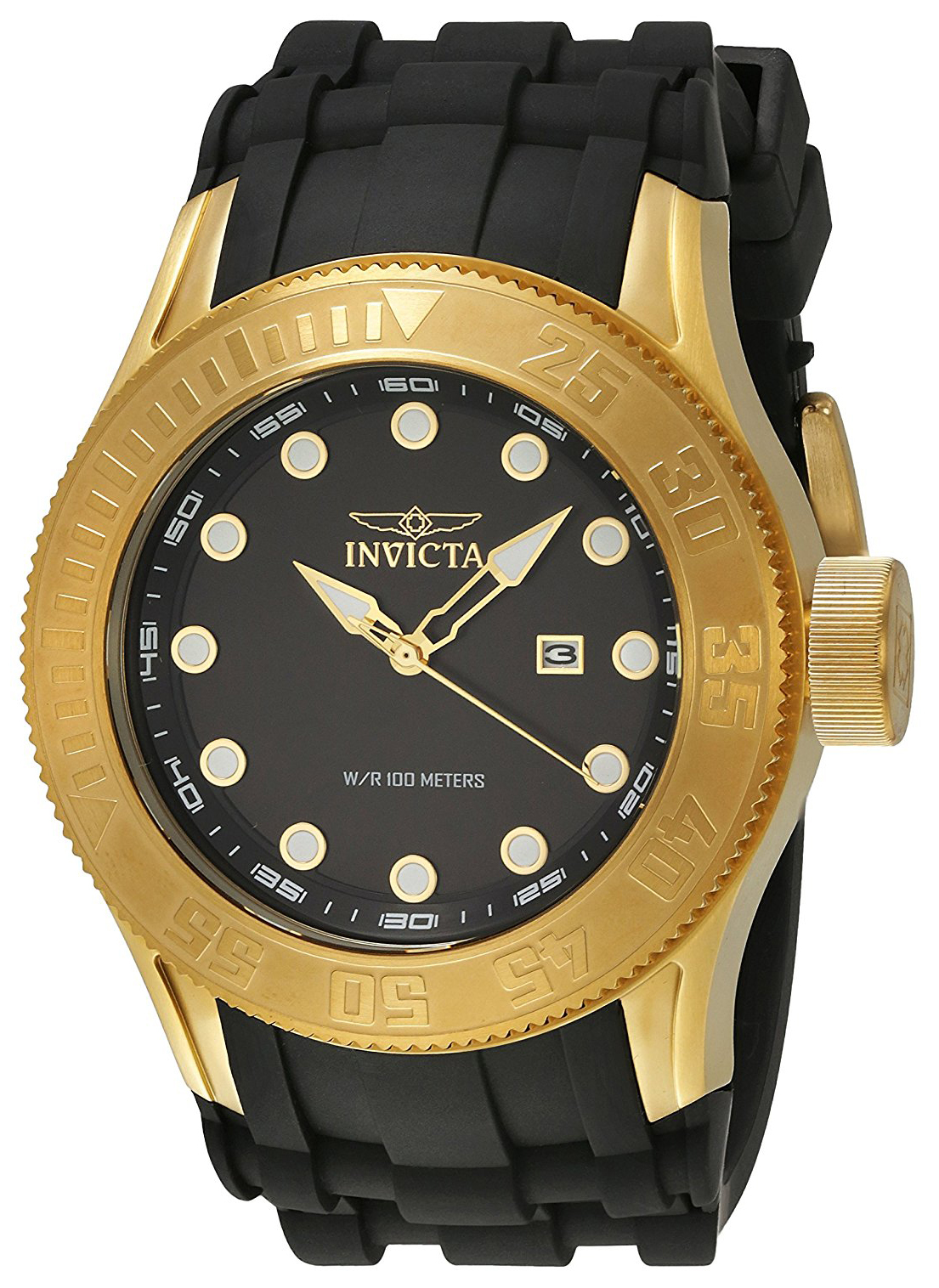 Invicta Pro Diver Herrklocka 22245 Svart/Gummi Ø50 mm - Invicta