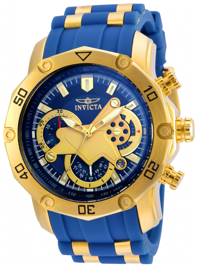 Invicta Pro Diver Herrklocka 22798 Blå/Gulguldtonat stål Ø50 mm - Invicta