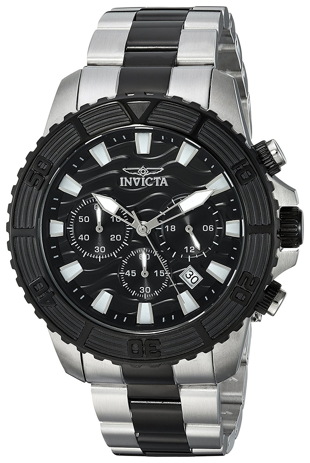 Invicta Pro Diver Herrklocka 24004 Svart/Stål Ø46 mm - Invicta