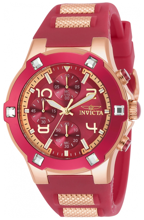 Invicta 99999 Damklocka 24194 Röd/Roséguldstonat stål Ø39 mm - Invicta