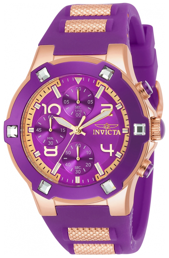 Invicta 99999 Damklocka 24195 Lila/Roséguldstonat stål Ø39 mm - Invicta