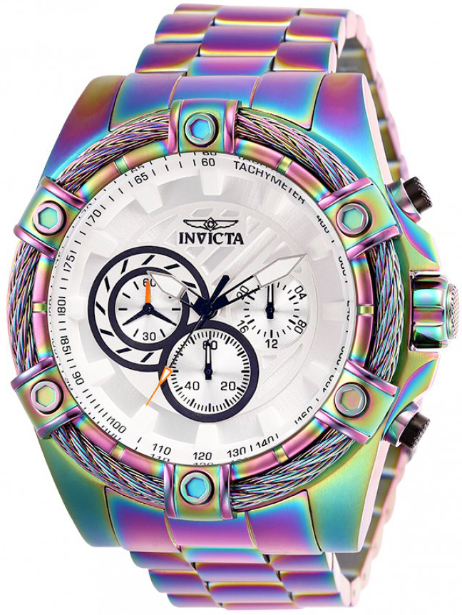 Invicta Herrklocka 25520 Bolt Vit/St&aring;l &Oslash;52 mm