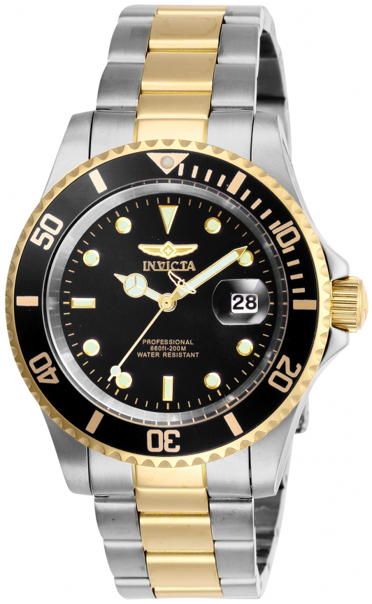 Invicta Herrklocka 26973 Pro Diver Svart/Gulguldtonat stål Ø40 mm - Invicta