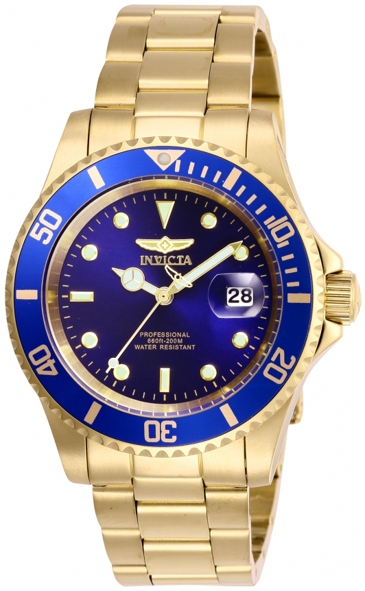 Invicta Herrklocka 26974 Pro Diver Blå/Gulguldtonat stål Ø40 mm - Invicta