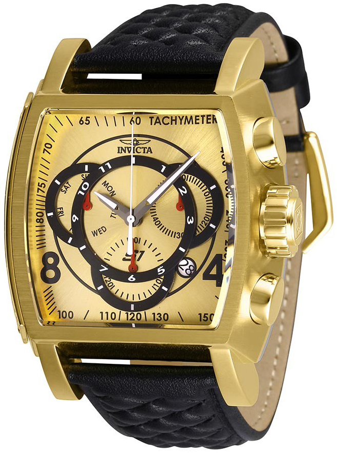Invicta Herrklocka 27930 S1 Rally Guld/Läder