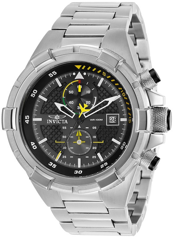 Invicta Herrklocka 28108 Aviator Svart/Stål Ø50 mm