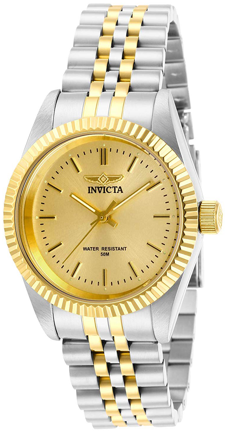 Invicta Damklocka 29405 Specialty Champagnefärgad/Gulguldtonat stål - Invicta