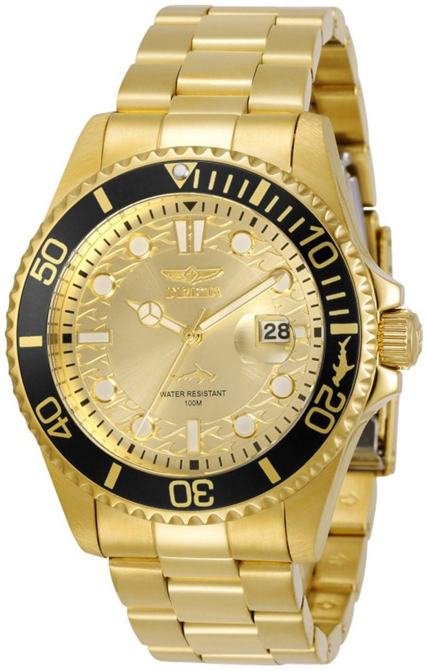 Invicta Herrklocka 30025 Pro Diver Guld/Gulguldtonat stål Ø43 mm
