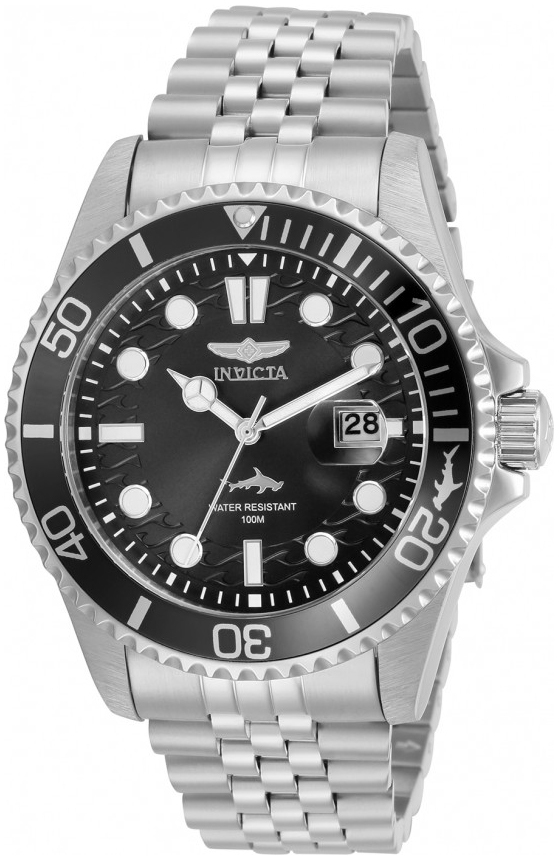 Invicta Herrklocka 30609 Svart/St&aring;l &Oslash;43 mm
