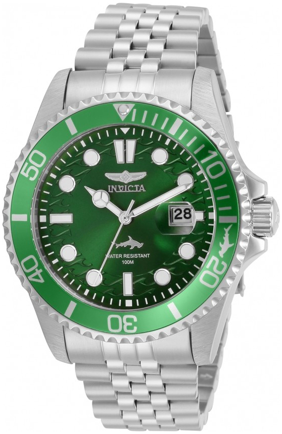 Invicta Herrklocka 30611 Gr&ouml;n/St&aring;l &Oslash;43 mm