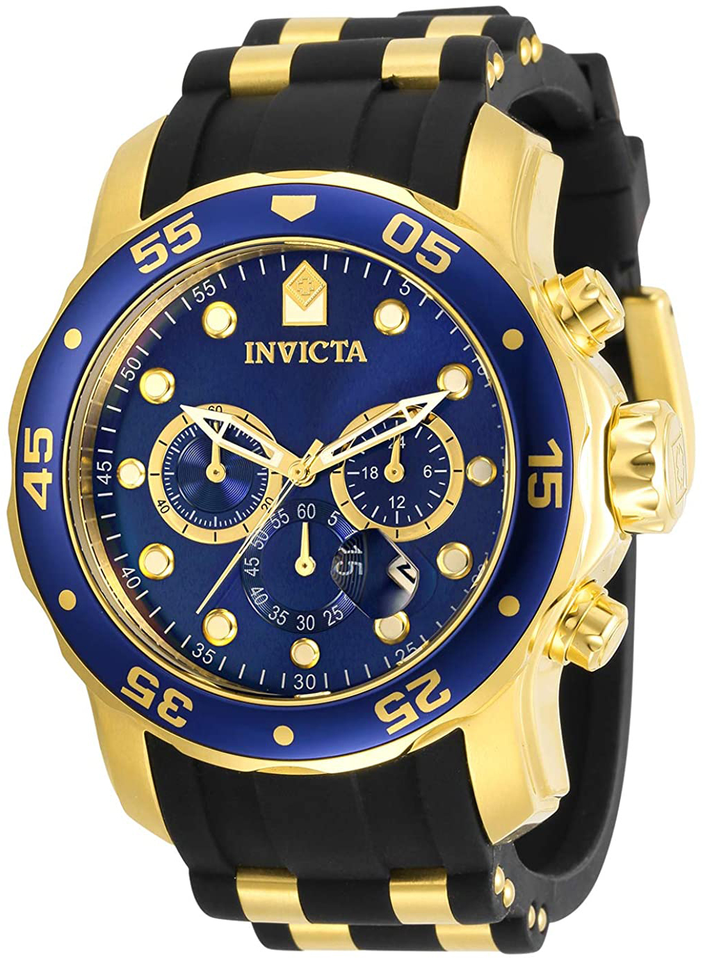 Invicta Herrklocka 30763 Pro Diver Blå/Gulguldtonat stål Ø48 mm - Invicta