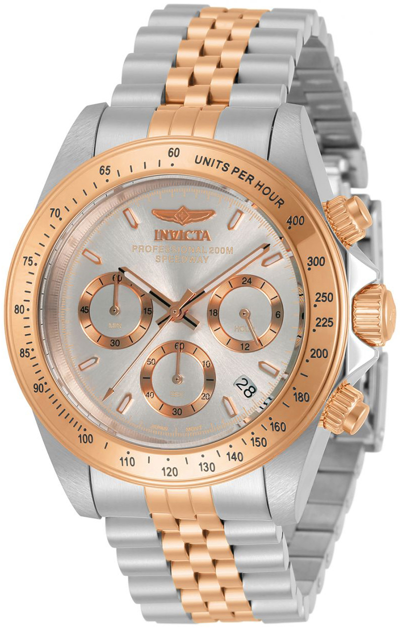 Invicta Herrklocka 30995 Speedway Silverf&auml;rgad/Ros&eacute;guldstonat st&aring;l