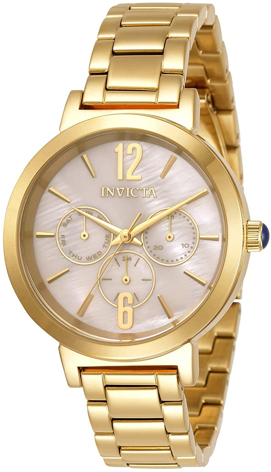 Invicta Damklocka 31084 Angel Vit/Gulguldtonat stål Ø39 mm - Invicta