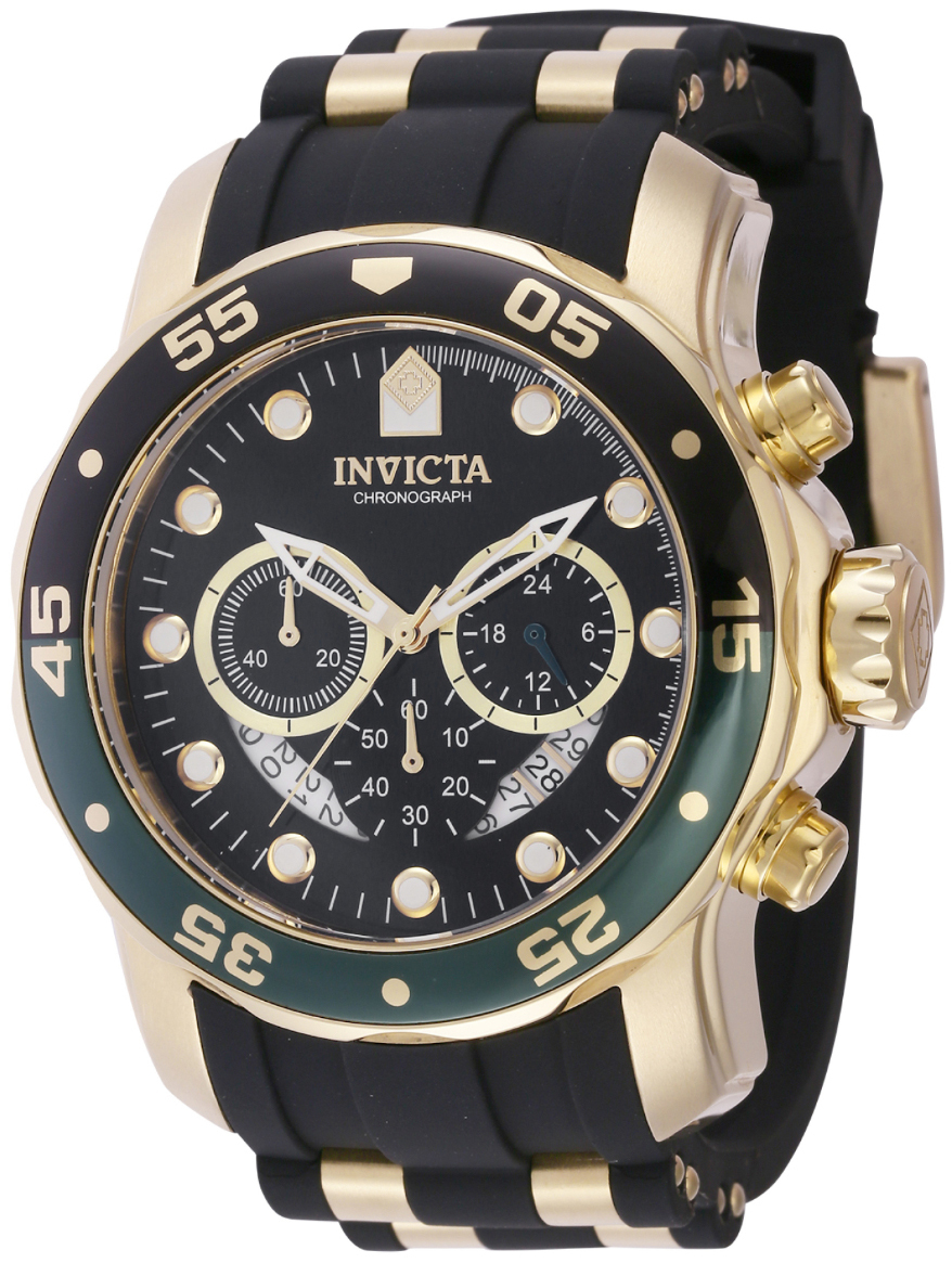Invicta Herrklocka 44522 Pro Diver Svart/Gulguldtonat stål Ø48 mm - Invicta