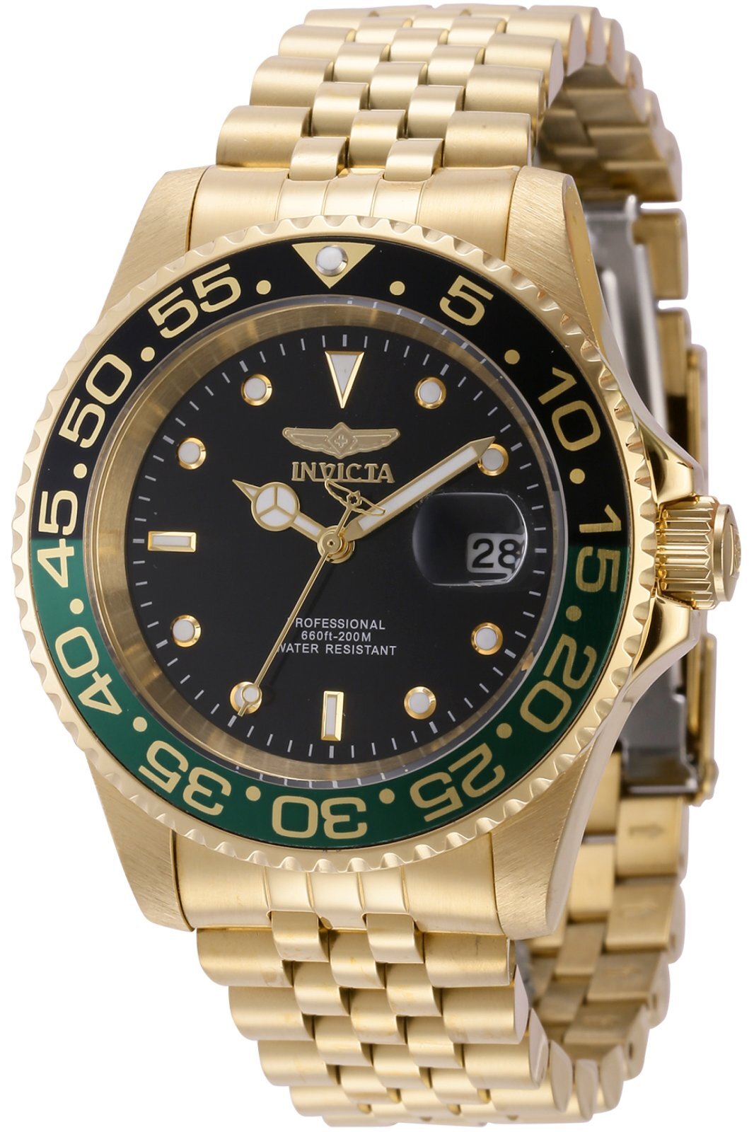 Invicta Herrklocka 44526 Pro Diver Svart/Guldtonat stål Ø40 mm